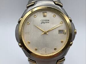 Vintage Citizen Elegance Watch Two-Tone Quartz Date Run